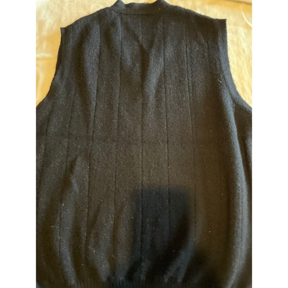 Bobby Jones Golf‎ Vest Mens Small V-Neck Alpaca Wool  Sleeveless Black Sweater - Picture 4 of 4